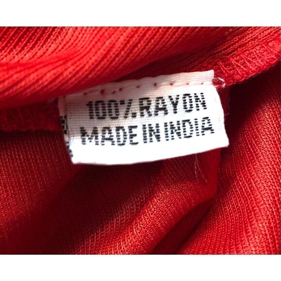 Lapogee Worldover red and gold shift dress with Indian pattern - Picture 11 of 11